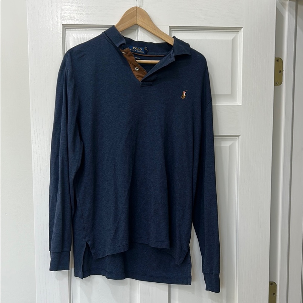 Polo by Ralph Lauren Blue Long Sleeve Polo Shirt